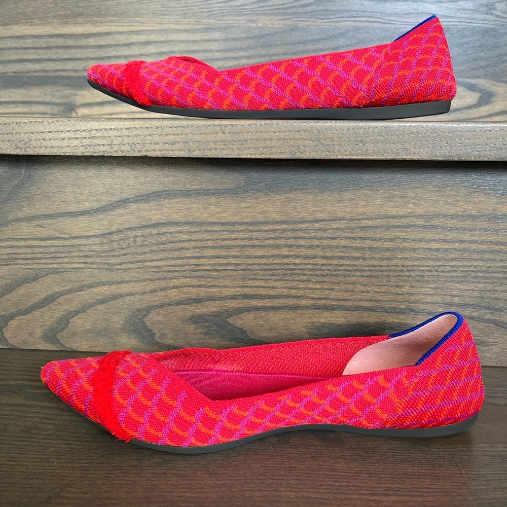 Rothy's The Point Flat in Pomegranate Grid Size 9.5 - Picture 6 of 13